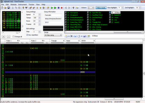 Lay down your notes as you would for any other channel in Famitracker.